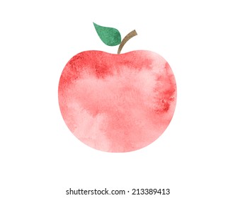 Watercolor apple
