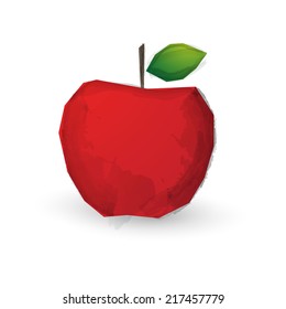 watercolor apple fruit