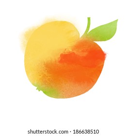 watercolor apple vector