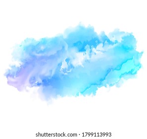 Acuarela acuática fondo vectorial de dibujo líquido, tarjeta, fondo de pared. Diseño gráfico de textura de papel azul de aceite abstracto, etiqueta de arte, diseño