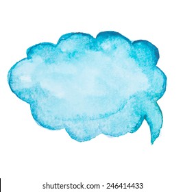 Watercolor, aquarelle, background,  bubble, frame isolated on white background, vector