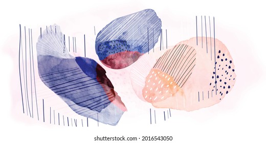 Watercolor art background vector. Abstract watercolor brush painting hand drawn texture design for canvas prints, wallpaper, banner, fabric, wall art for home decoration.