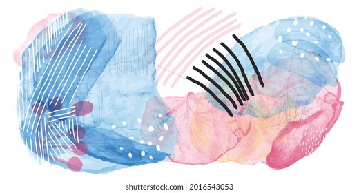 Watercolor art background vector. Abstract watercolor brush painting hand drawn texture design for canvas prints, wallpaper, banner, fabric, wall art for home decoration.
