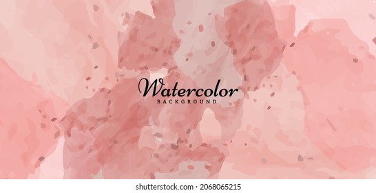 Watercolor art background vector. Abstract chocolate pastel watercolor background