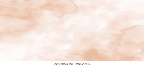 Watercolor Art Background Vector.Old Paper. Marble. Stone. Beige Watercolour Texture For Cards, Flyers, Poster, Banner. Stucco. Wall. Brushstrokes And Splashes. Painted Template For Design