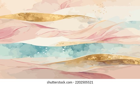 watercolor art background vector. Wallpaper design