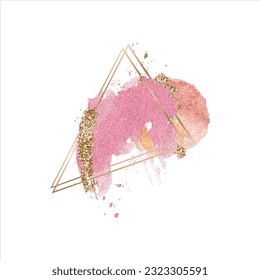 watercolor art in pink and orange color