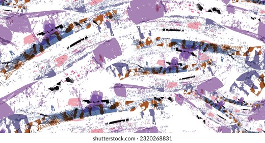 Watercolor art seamless pattern. Trendy fabric prints. Vector illustration