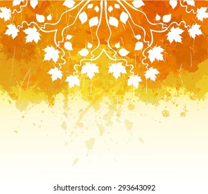 Watercolor Autumn Abstract Background
