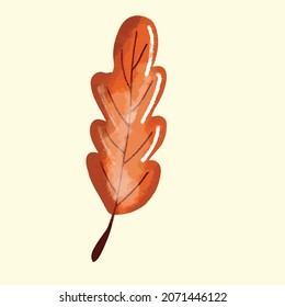 Watercolor Autumn Decoration. Watercolor autumn objects collection including cloud with sweater, scarf, hot chocolate, oak leaf, candle, socks, diary and berries