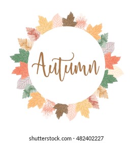 Watercolor autumn foliage vector sale banner