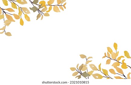 Watercolor. Autumn leaf illustration with watercolor touch. Autumn tree leaves vector illustration.