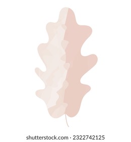 Watercolor autumn leaf. Vector illustration. Pastel background