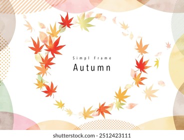 Watercolor Autumn leaves dancing in the wind in many colors