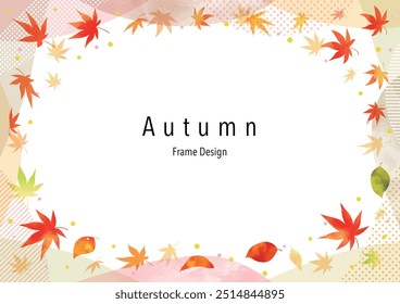Watercolor Autumn leaves dancing in the wind in many colors
