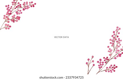 Watercolor. Autumn nuts vector background illustration with watercolor touch. Autumn plants watercolor illustration.
