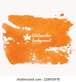 Watercolor autumn square background. Vector illustration. Hand-painted collection.