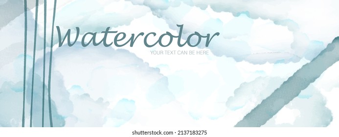 Watercolor background. Abstract art wallpaper design for wall arts, wedding and VIP invite card. Abstract watercolor background, vector