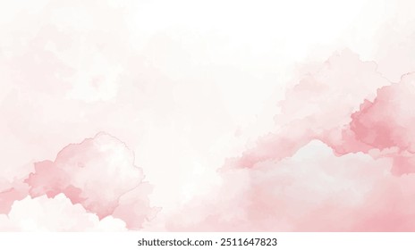 Fondo de acuarela con textura cepillada abstracta en Orientación Horizontal. Textura de Vector dibujado a mano. Pincel pintado color pastel acuarela
