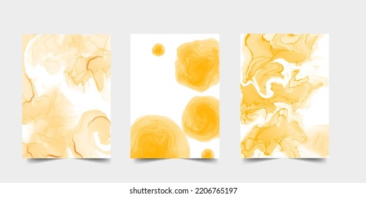 Watercolor background, abstract Neutral earth tones gold splatter wallpaper, digital paper alcohol ink stain resin art in vector. Acrylic ink texture splash poster, wall decor .
