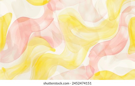 watercolor background abstract with splashes, pink yellow