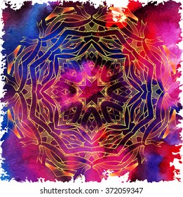 watercolor background, acrylic,card for you,colored spots vector,different stains,handmade,beautiful abstract background,Mandala