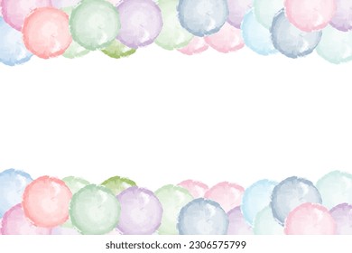 Aquareller Hintergrund mit Bälle. Vektorgrafik