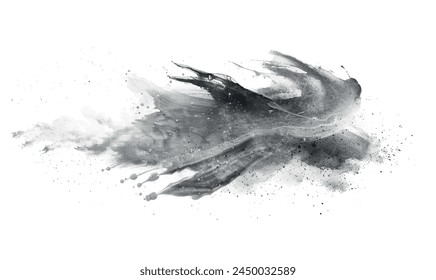 watercolor background black and white splashes	
