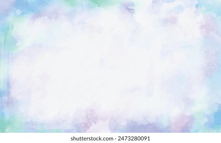 Watercolor background with blank copy space