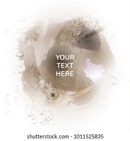 Watercolor background in brown for any image or advertising poster. Vector.