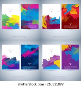 watercolor background brush abstract art styles graphic set of bright colourful vector watercolor background useful for any project where a platter of color makes the difference watercolor background