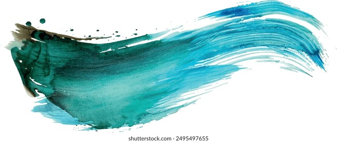 watercolor background brush stroke, turquoise	