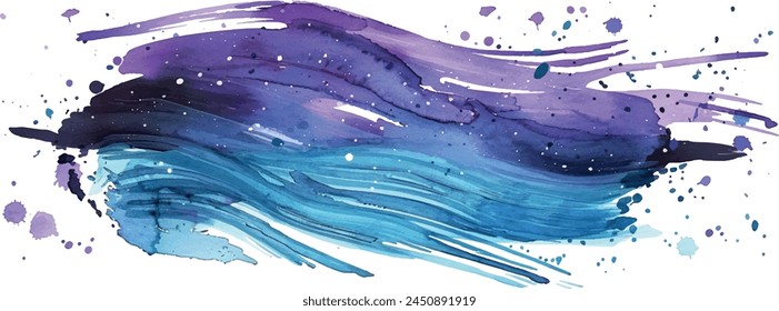 watercolor background brush strokes, blue violet turquoise