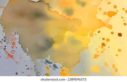 Watercolor background with colored spots.  Hand-drawn illustration. Vector