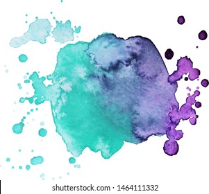 Watercolor background. Colorful splash on a white background. Grunge watercolor spot. Element for paper and web design