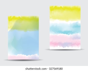 Watercolor background Colourful template