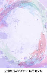 watercolor background with drops