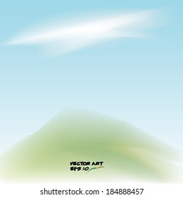 Watercolor background with fine gradients, cloud motif countries