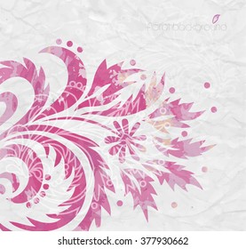 Watercolor background. Floral composition