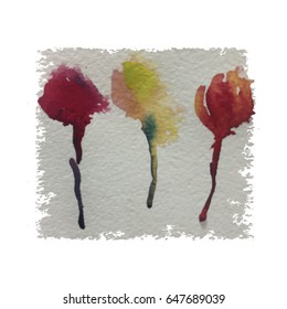 watercolor background flowers blur
