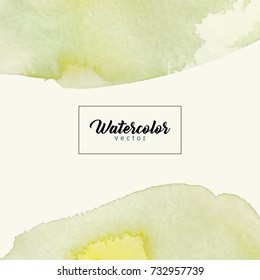 Watercolor background green and yellow
