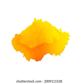 watercolor background hand paint splash art yellow pattern illustration background vector