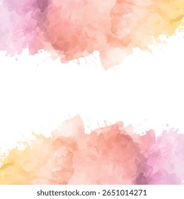 Ilustraciones de fondo de acuarela con tonos pastel suaves y texturas de pincel artístico.
