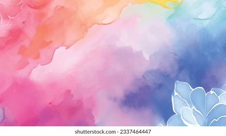watercolor background with many different colors