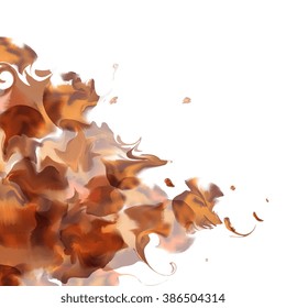 Watercolor background with marble effect cover, petal, smoke, steam. Colourful template. Blank place for your text and web design. Vector