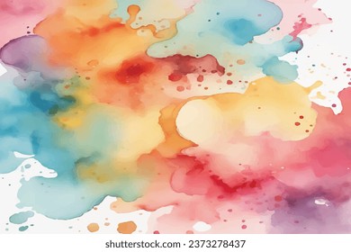 Fondo acuarela. salpicadura de acuarela multicolor. Resumen color de fondo multicolor de la mancha de color azul turquesa rosa amarillo. Bonito fondo de pantalla HD salpicado color agua multicolor.