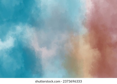 Watercolor background. Multicolor watercolor splash. Abstract multicolored watercolor stain background color pink turquoise yellow. Beautiful wallpaper HD splash watercolor multicolor.