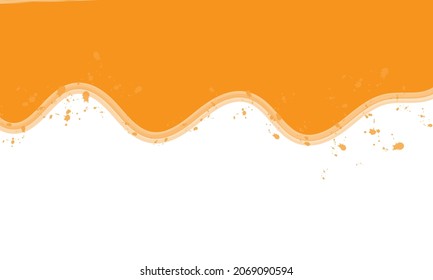 Watercolor background with orange splash on white background. The concept is bright and fresh. 