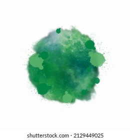 Watercolor background. Paint Splashes backdrop. Round coloful shape for t shirt print, sublimation, quotes, digital projects. Vector illustration.