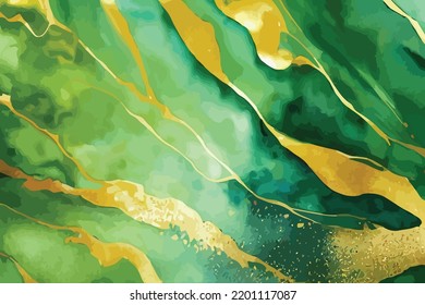 watercolor background painted with a brush. green and yellow paint